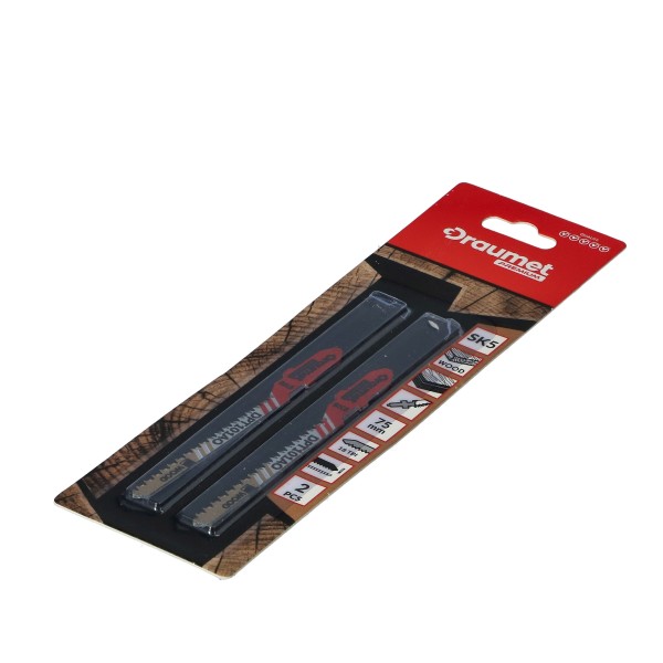 Siaurapjūklio pjūkleliai 75mm T101AO medžiui 18TPI SK5 2 vnt.                                                                                              