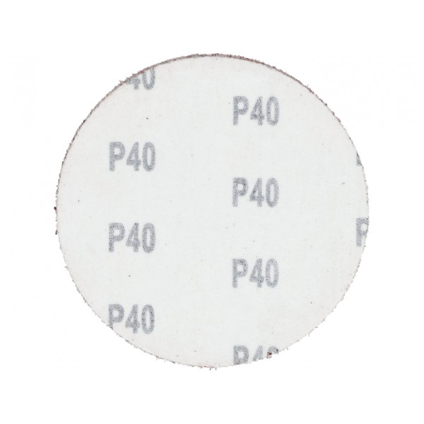 Popierius švitrinis su lipduku P40 ø125mm 5vnt                                                      