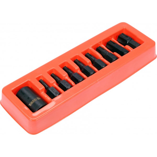 Antgaliai TORX smūginiai 9vnt.                                                                       (YT-10664)