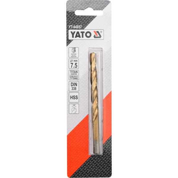 Grąžtas metalui ø7,5mm Titan                                                                        
